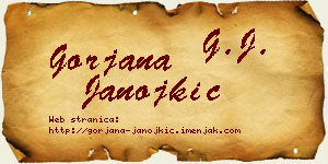 Gorjana Janojkić vizit kartica